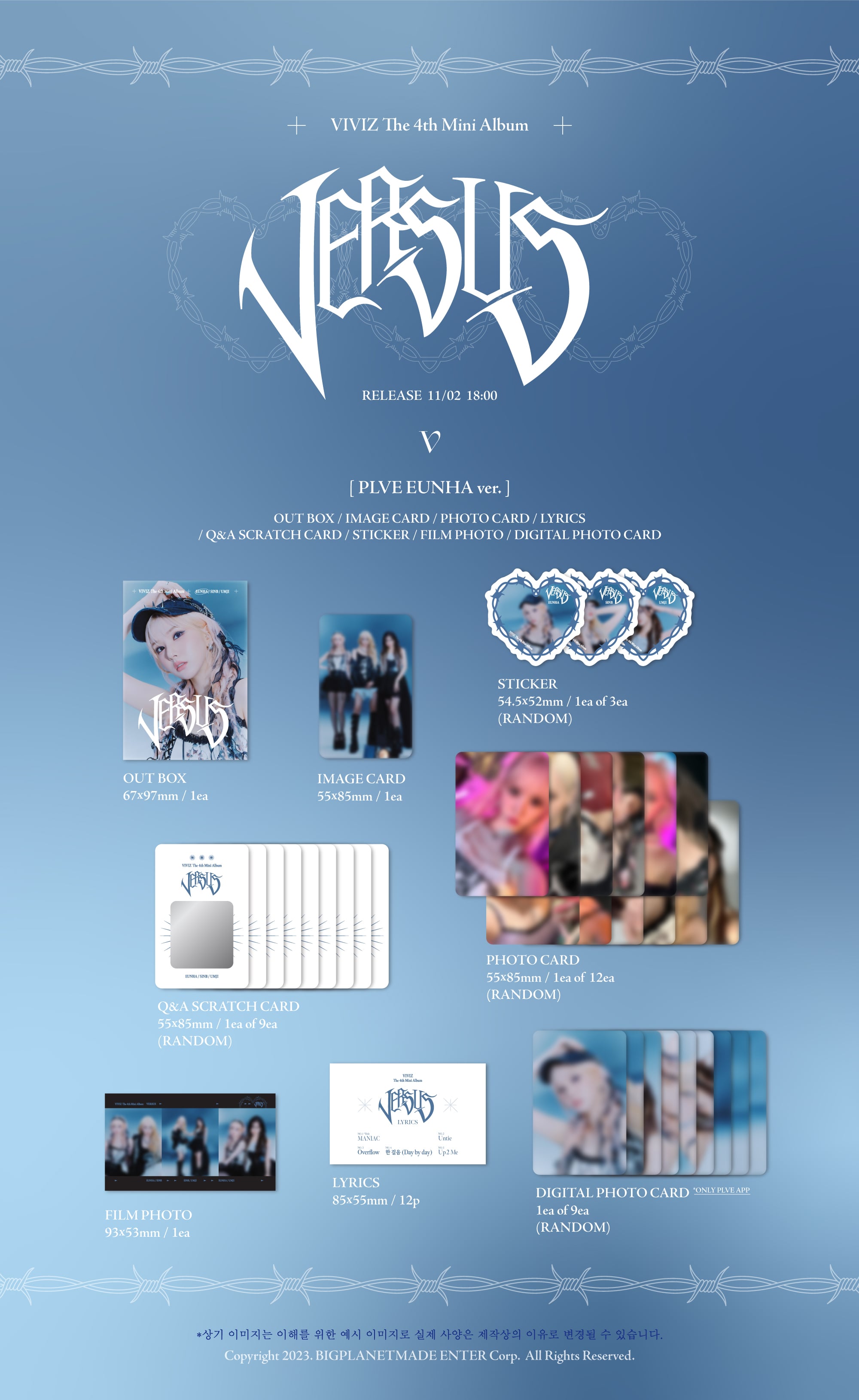 VIVIZ The 4th Mini Album [VERSUS] (PLVE) (3 Versions) | Makestar